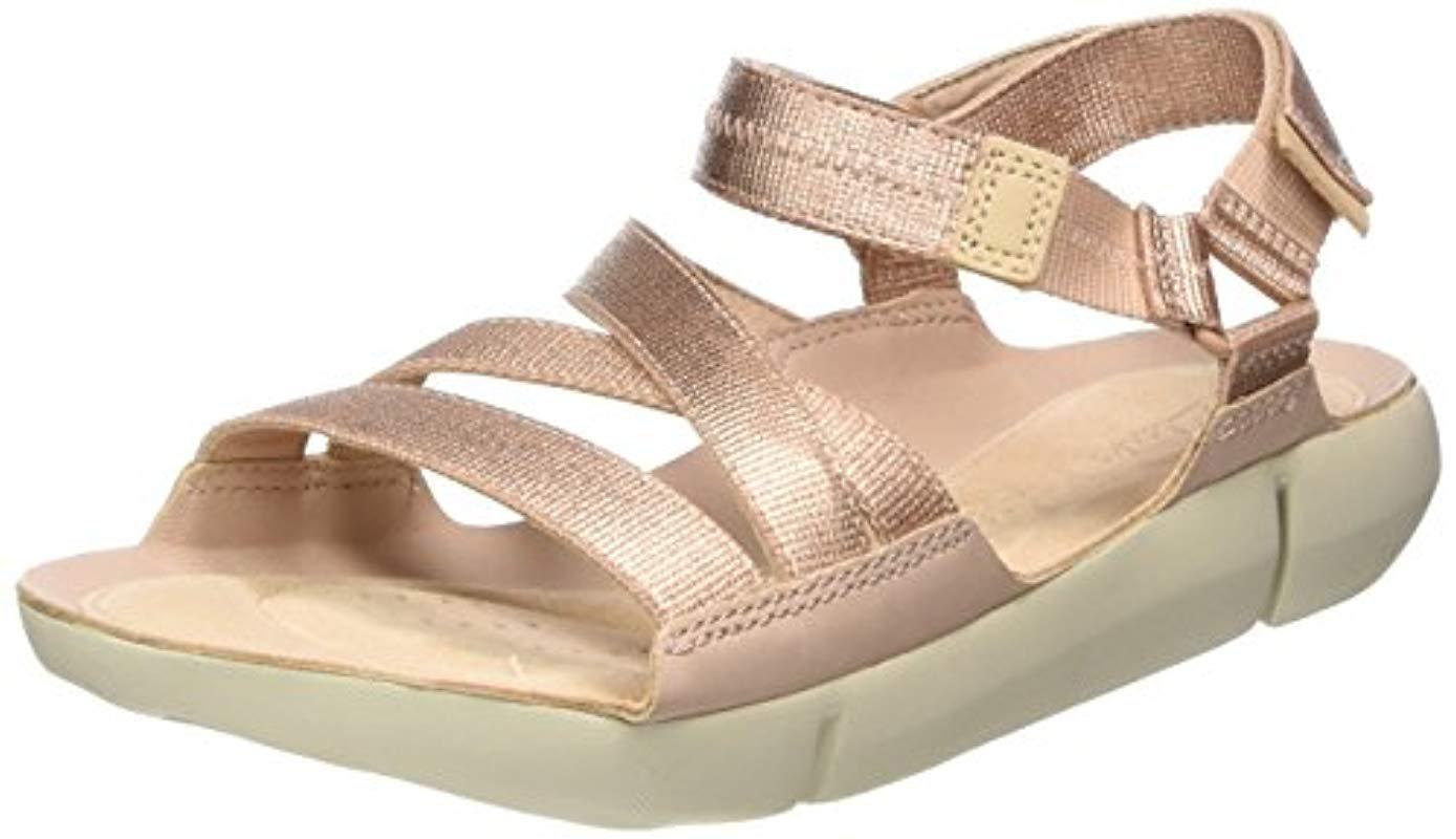 Clarks Leather Tri Sienna Textile Sandals In in Gold Rose Gold (Red) - Save  13% | Lyst UK