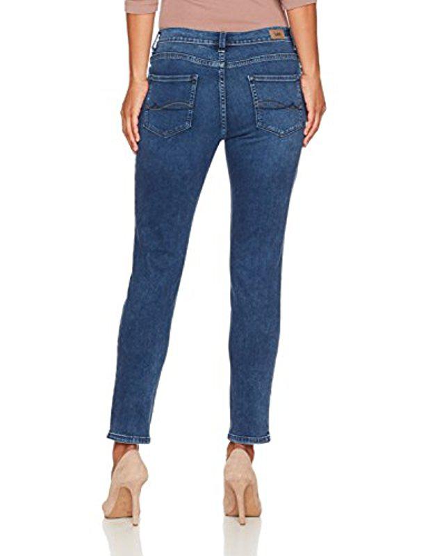 lee women's slimming fit rebound skinny leg jean