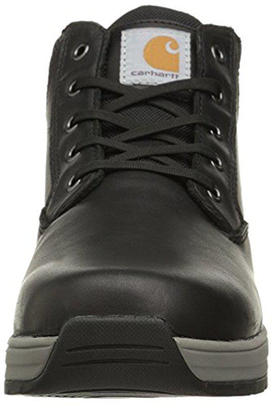 Carhartt Leather Lightweight Wedge Work Boots in Black for Men | Lyst