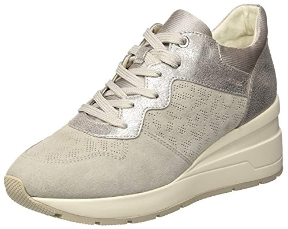 Geox Suede D Zosma C Trainers in Grey - Lyst