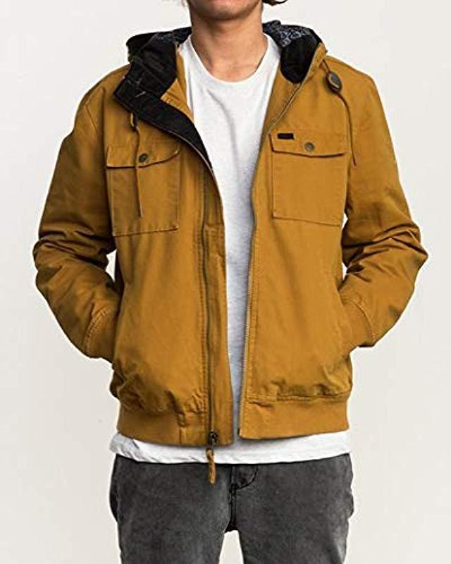 rvca hooded bomber ii jacket