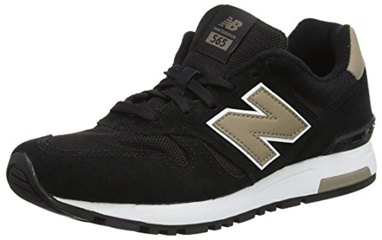 New Balance Suede M565 Classic Running Shoes in Black (Black) (Black) for Men - Lyst