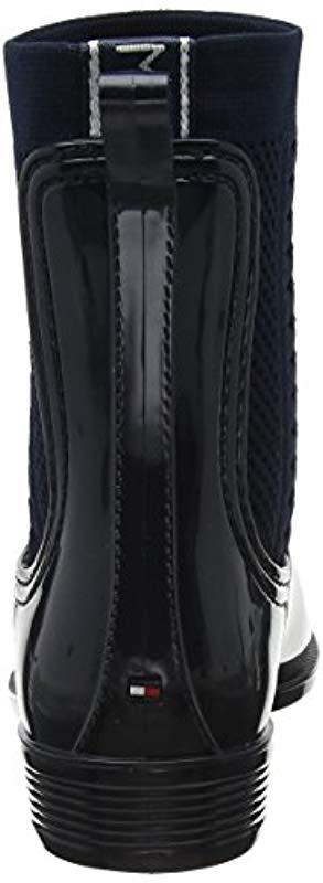 tommy knit rain boot