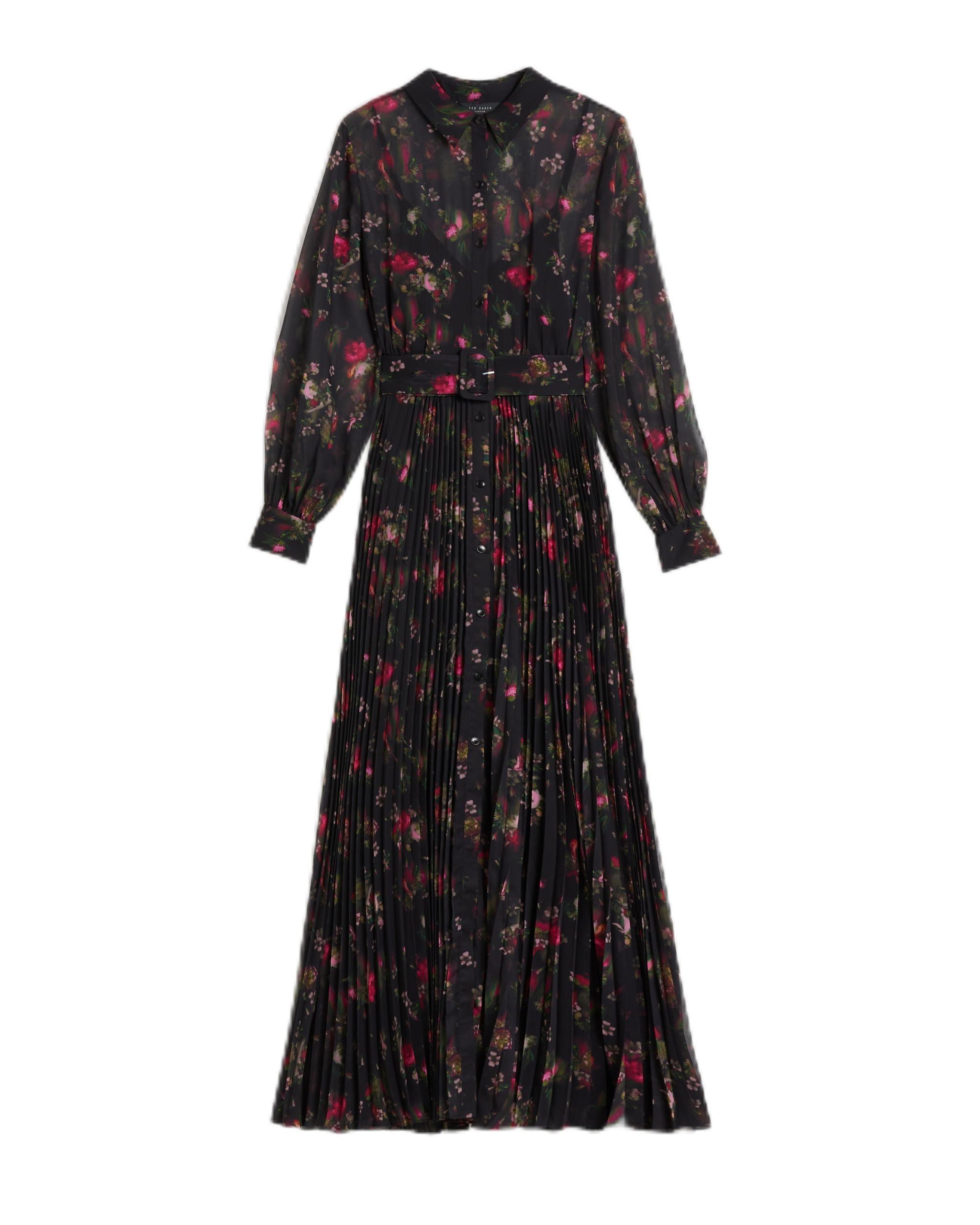 Ted Baker S Wmd-ceiba-printed Maxi Shirt Formal Night Out Dress in