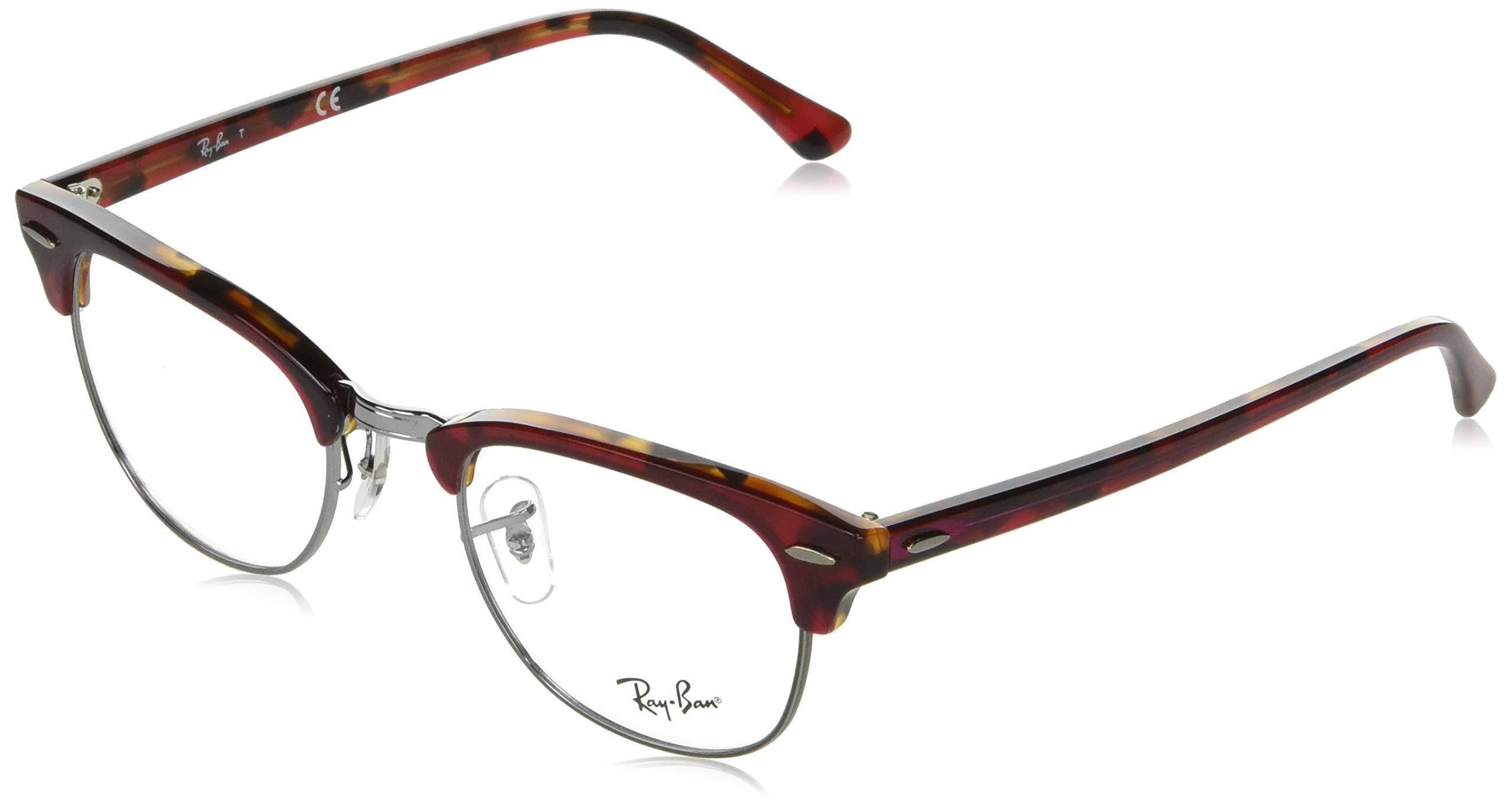 RayBan Rx5154 Clubmaster Square Prescription Eyeglass Frames in Brown