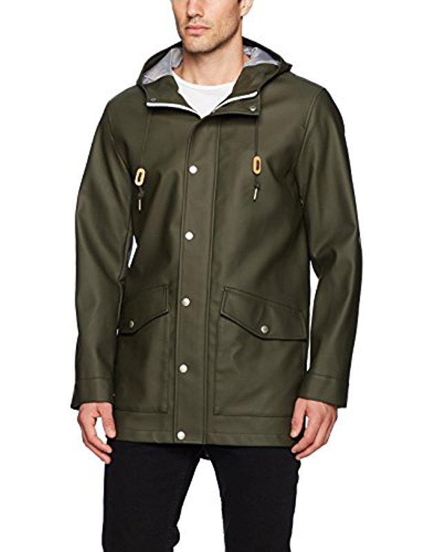 Levi's Rubberized Rain Parka Jacket in Green for Men | Lyst