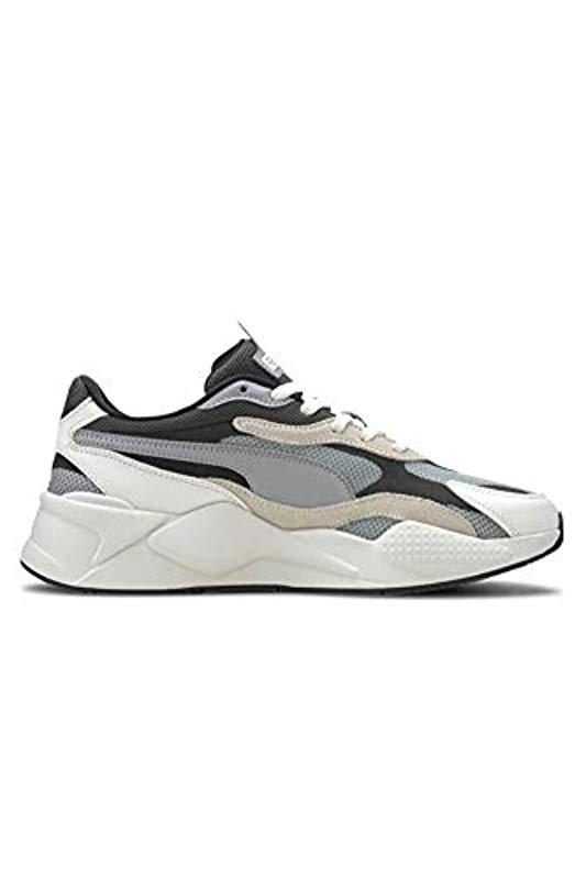 PUMA Leather Rs-x3 Puzzle Limestone Whisper White Sneaker for Men | Lyst UK
