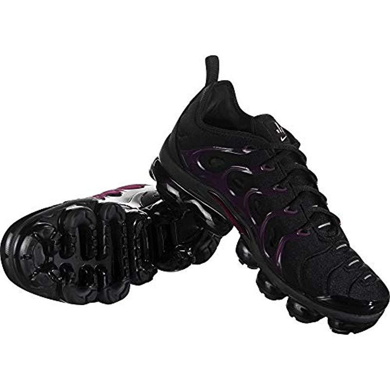 nike air vapormax plus black/noble red/reflect silver