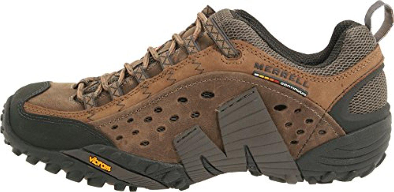 Merrell Leather Intercept (dark Men's Lace Up Casual Shoes in Brown for Men - Lyst