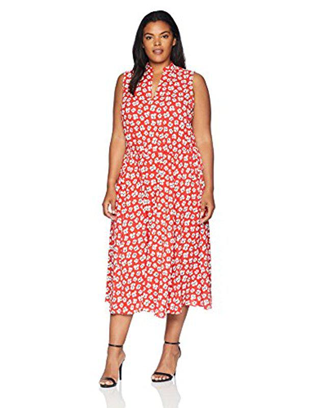 anne klein drawstring midi dress