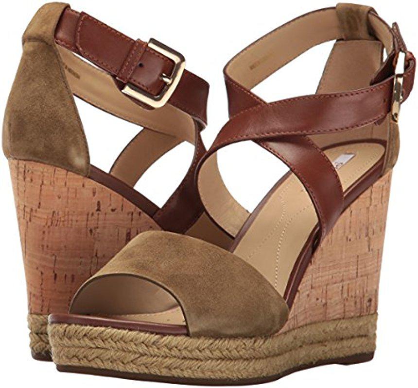 Geox Leather W Janira 9 (military/brown) Wedge Shoes | Lyst