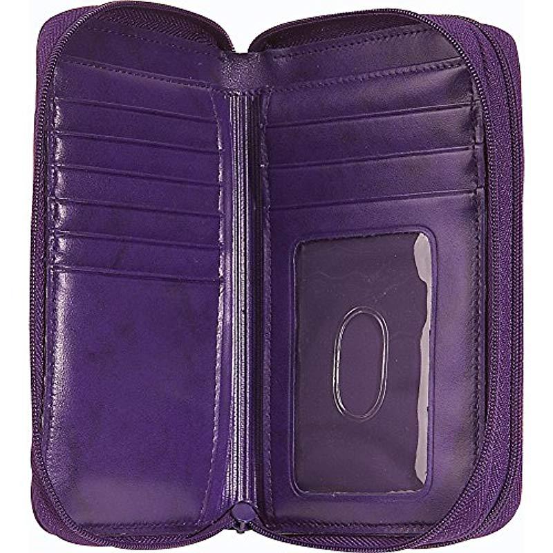 Buxton Heiress Double Zip Organizer in Red Lyst