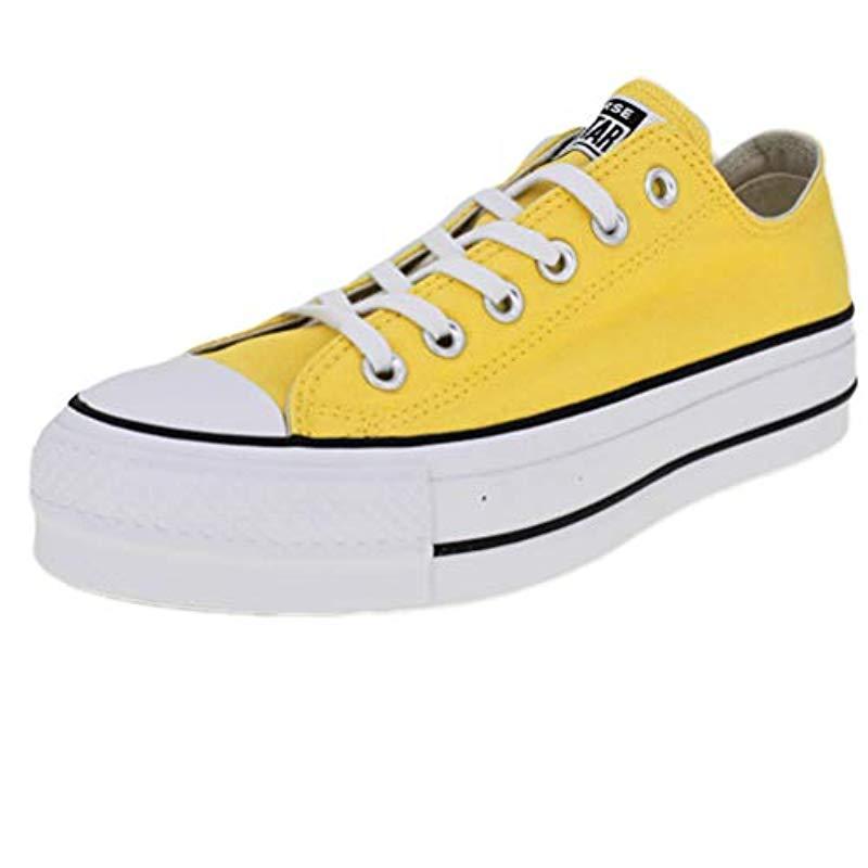 Converse Chuck Taylor All Star Lift Ox Bright Yellow/black/white Casual  Shoe 7.5 Us | Lyst