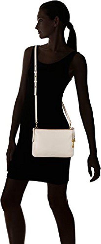 fossil devon crossbody mineral grey