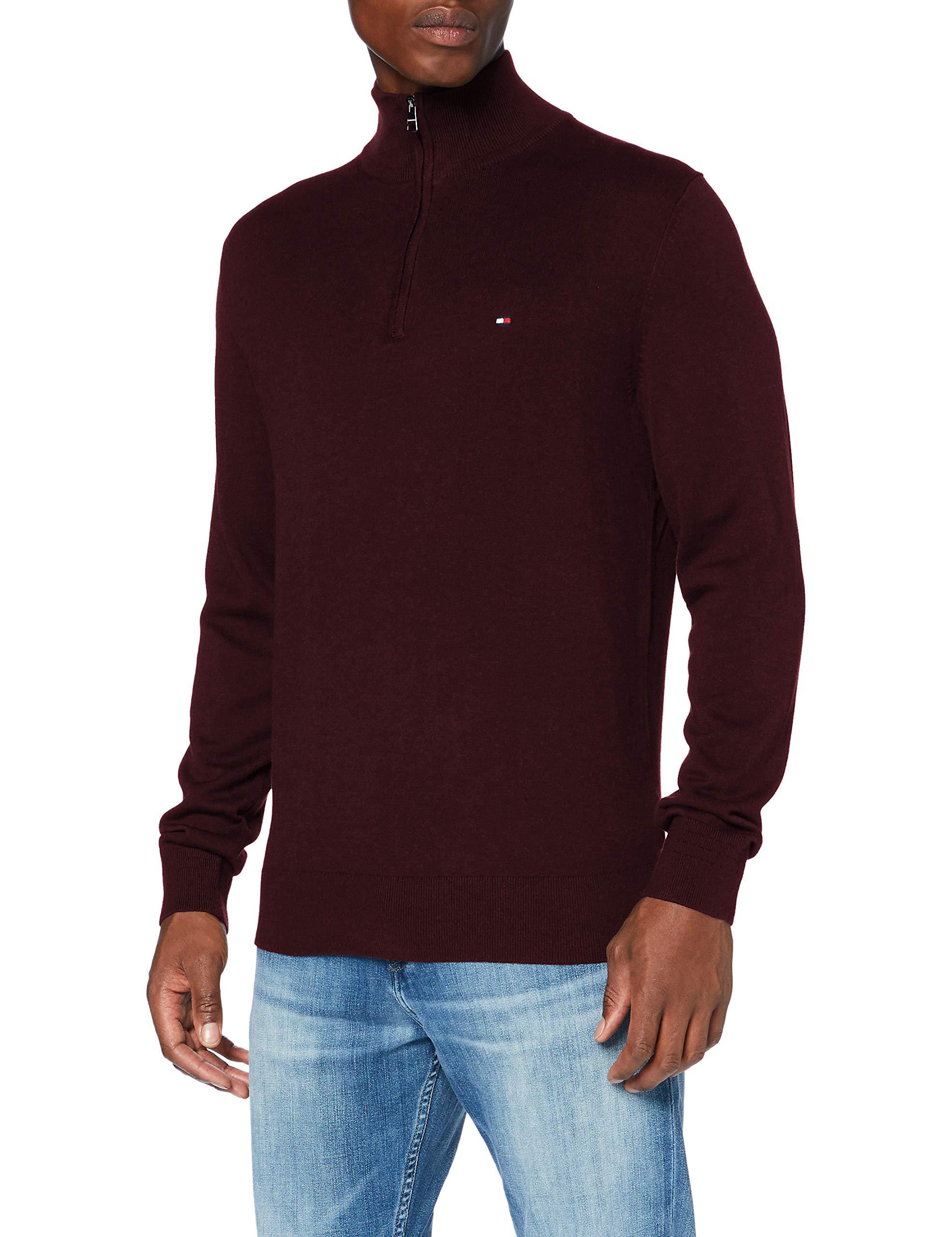 tommy hilfiger blend zip mock
