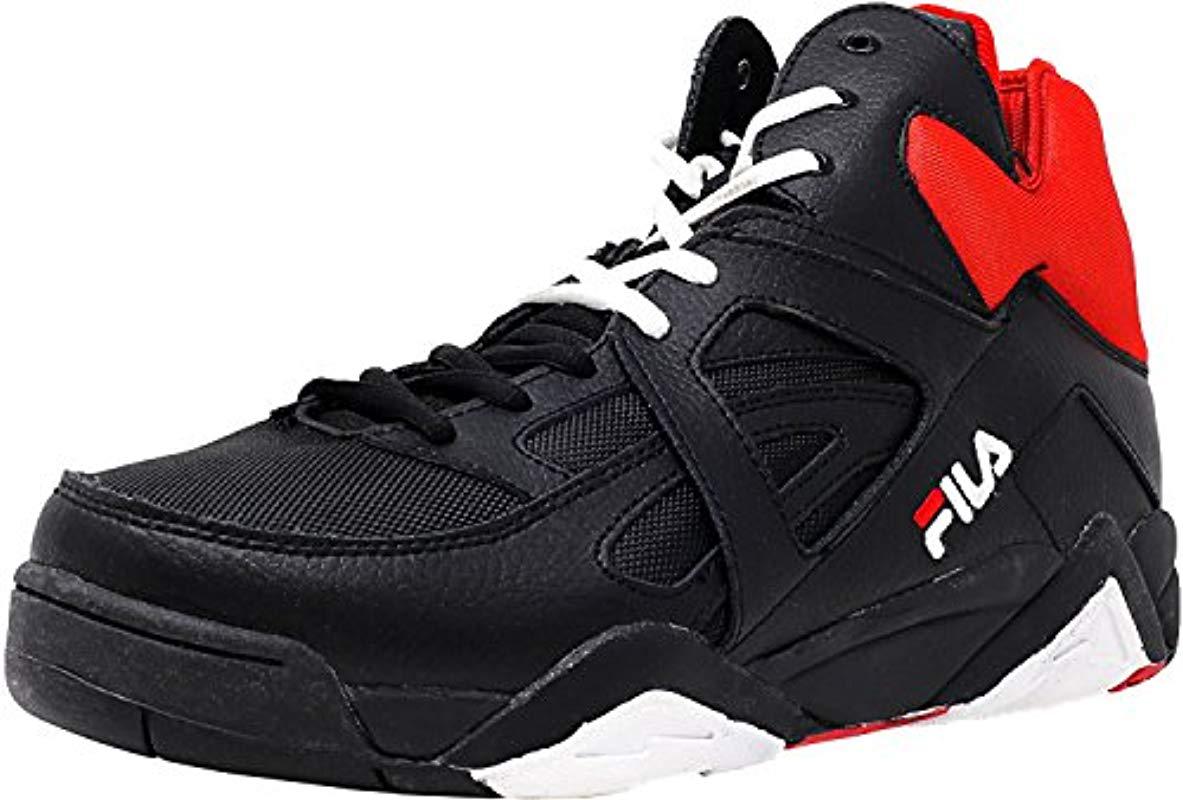 Fila Leather The Cage Basketball Shoe in Black for Men - Lyst