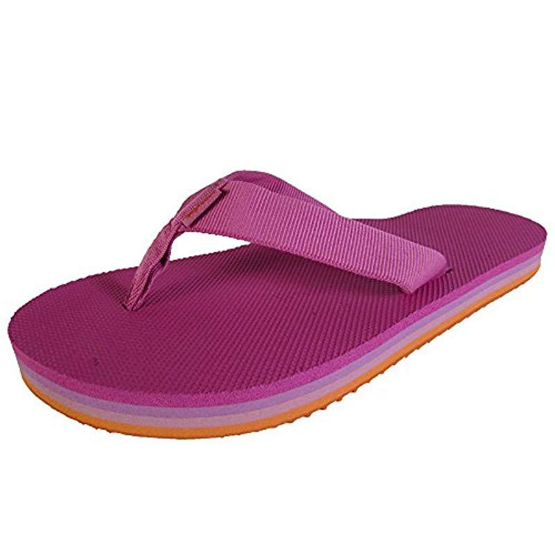 purple teva flip flops