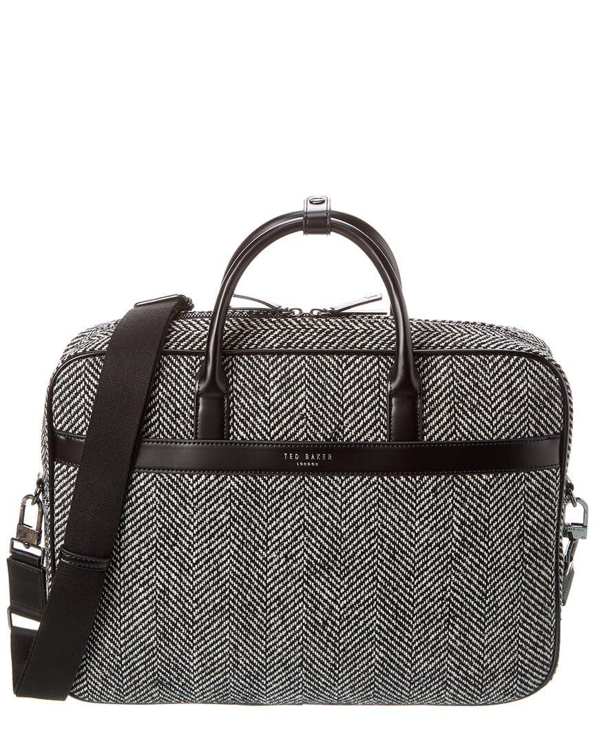 Ted Baker London Andreaz Herringbone Document Bag in Black for Men