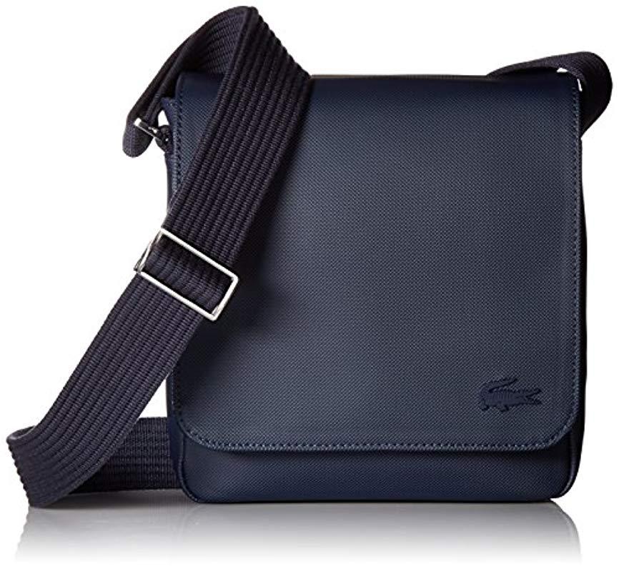 Lacoste S Flap Crossover Bag Messenger Bags in Blue for Men | Lyst