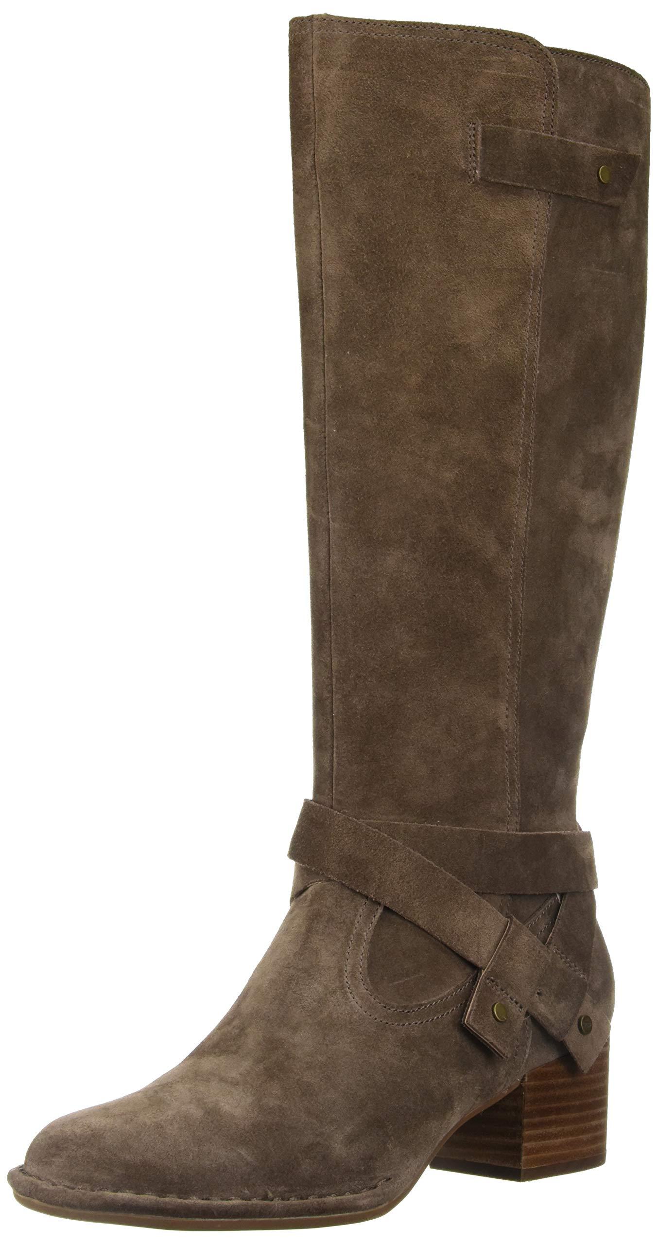 chestnut rozalia tall suede boot