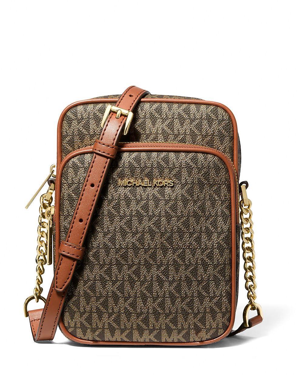 Michael Kors Jet Set Travel Signature Pvc Medium Logo Chain