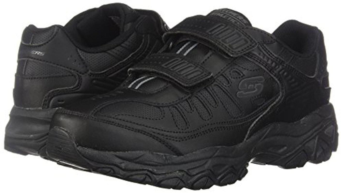 skechers men's afterburn strike memory foam velcro sneaker