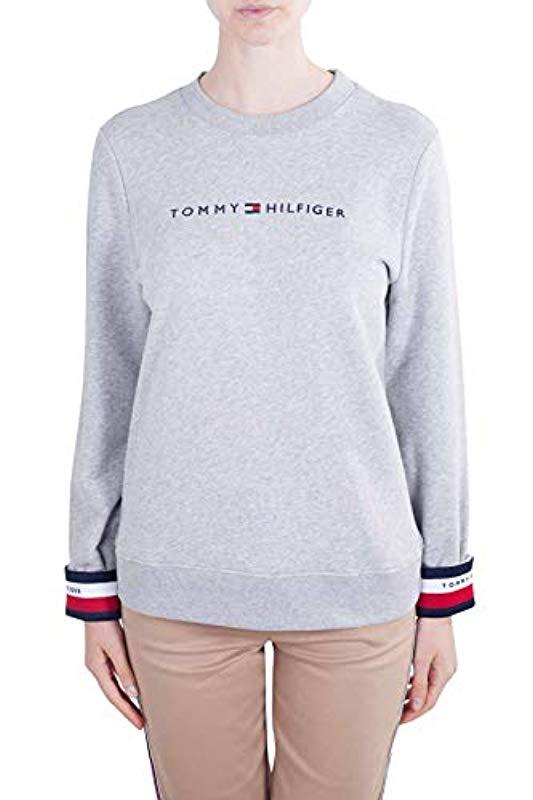 tommy hilfiger signature tape cuff sweatshirt