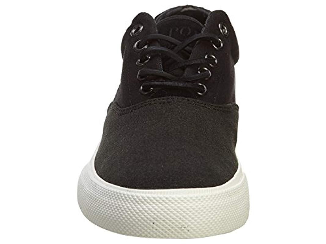 polo ralph lauren men's vaughn saddle fashion sneaker