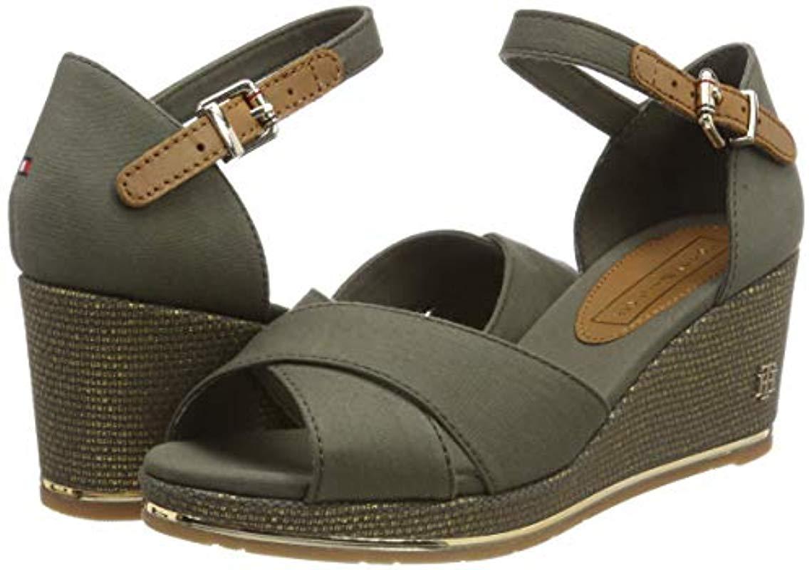 Tommy hilfiger feminine mid wedge sandal basic discount