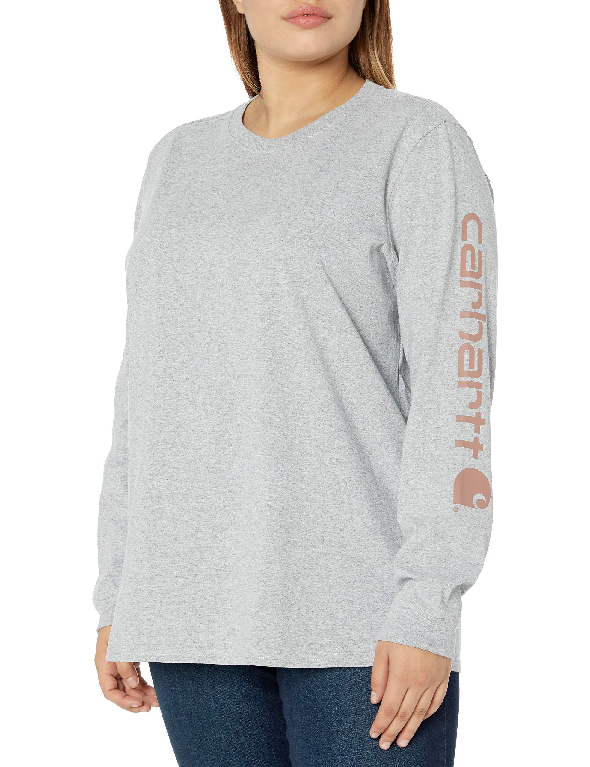 Carhartt Cotton K231 Workwear Logo Long Sleeve T-shirt, Marled Pattern in  Heather Gray (Gray) - Lyst