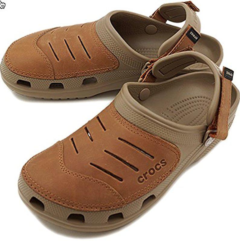 Crocs™ Leather Yukon Clog in Khaki/Brown (Brown) for Men | Lyst