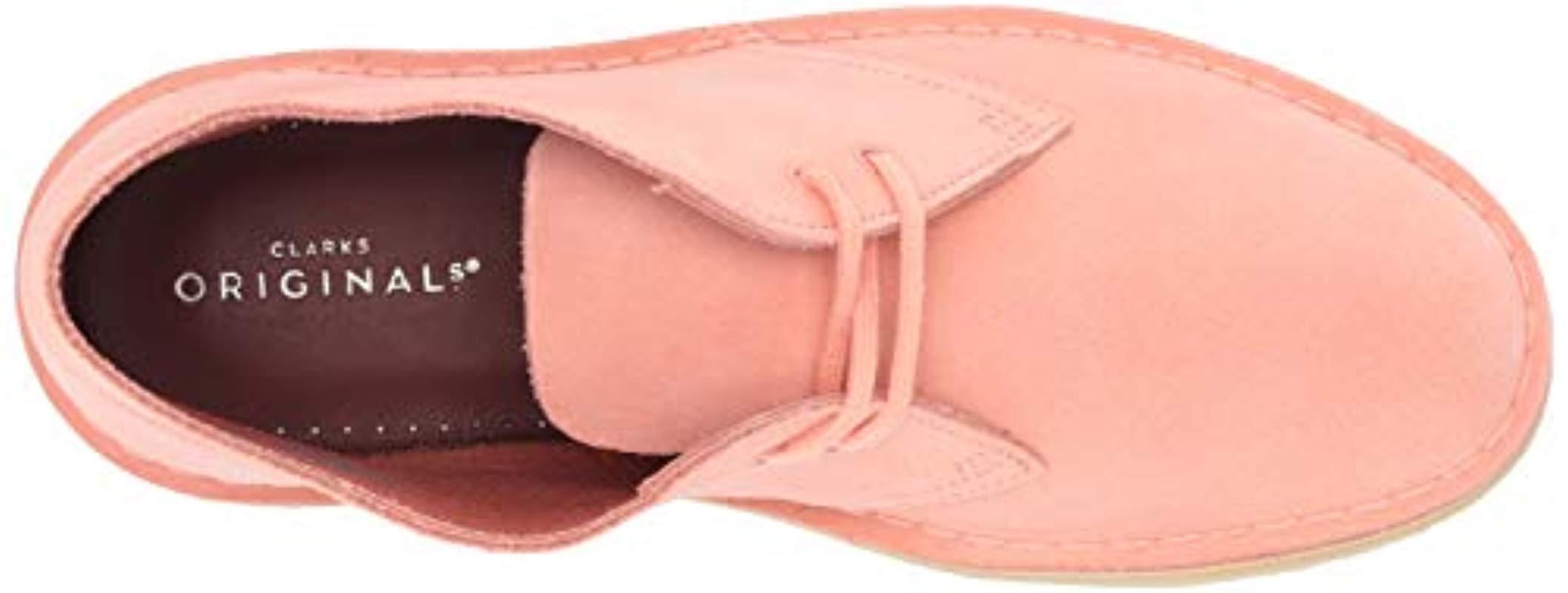 Clarks Desert Boot Ankle Bootie in Pink | Lyst
