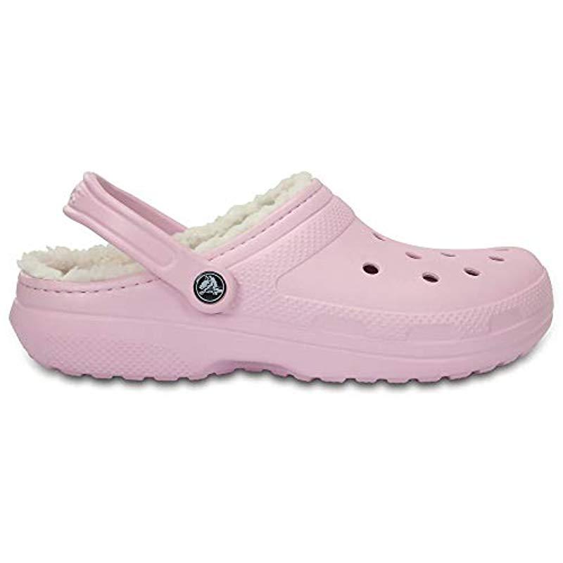 crocs pink fuzzy