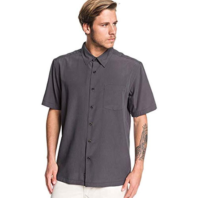 Quiksilver Waterman Cane Island Button Down Shirt in Black for Men - Lyst