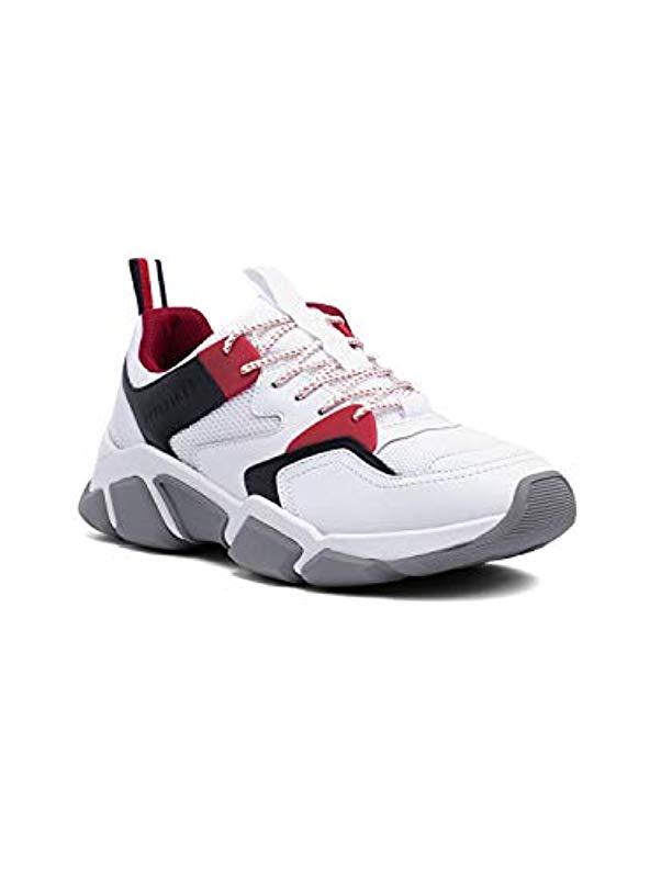 tommy hilfiger chunky mixed trainers
