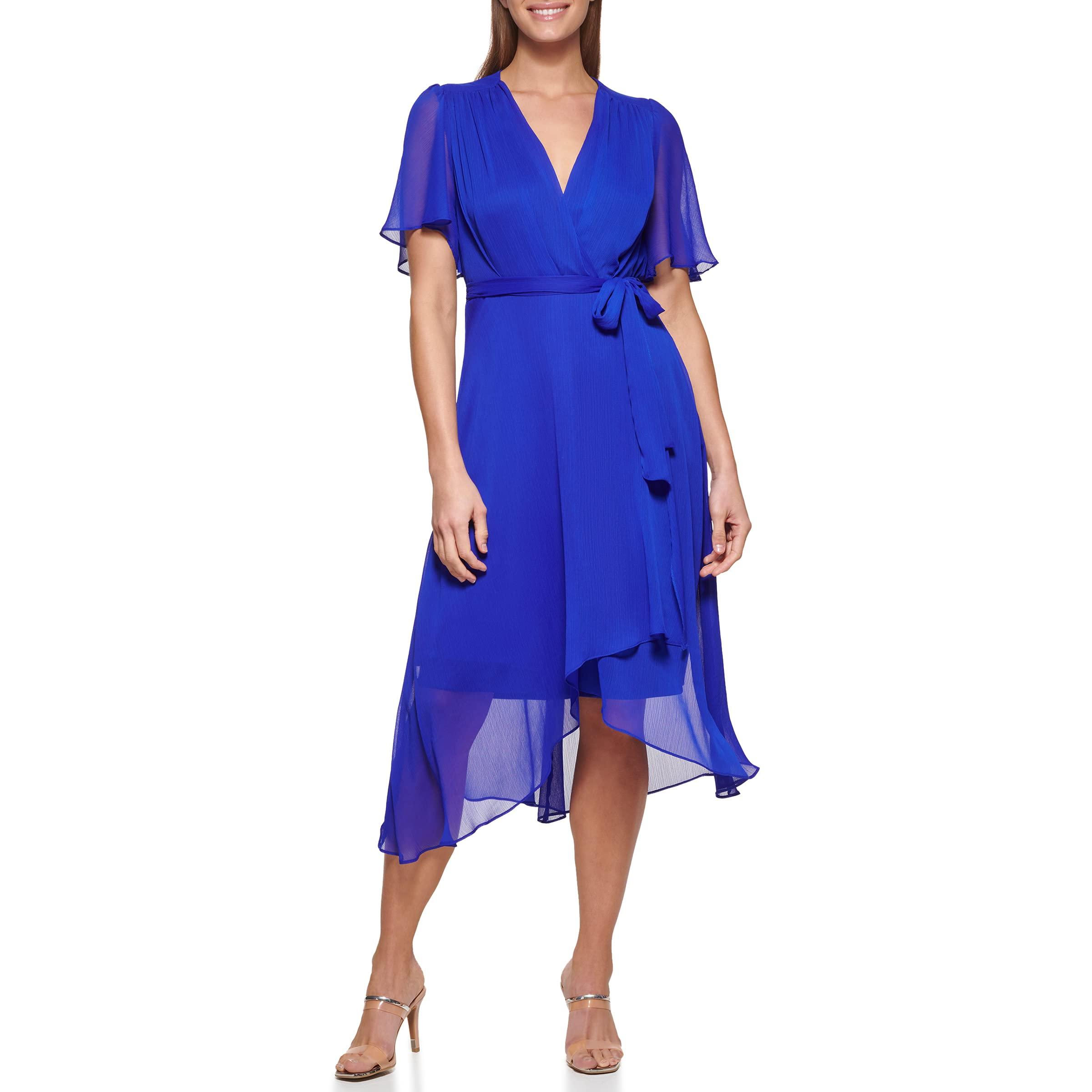 【DKNY】フラッタースリーブ プリント ドレス DKNY Flutter Sleeve Dresses for Women | Lyst