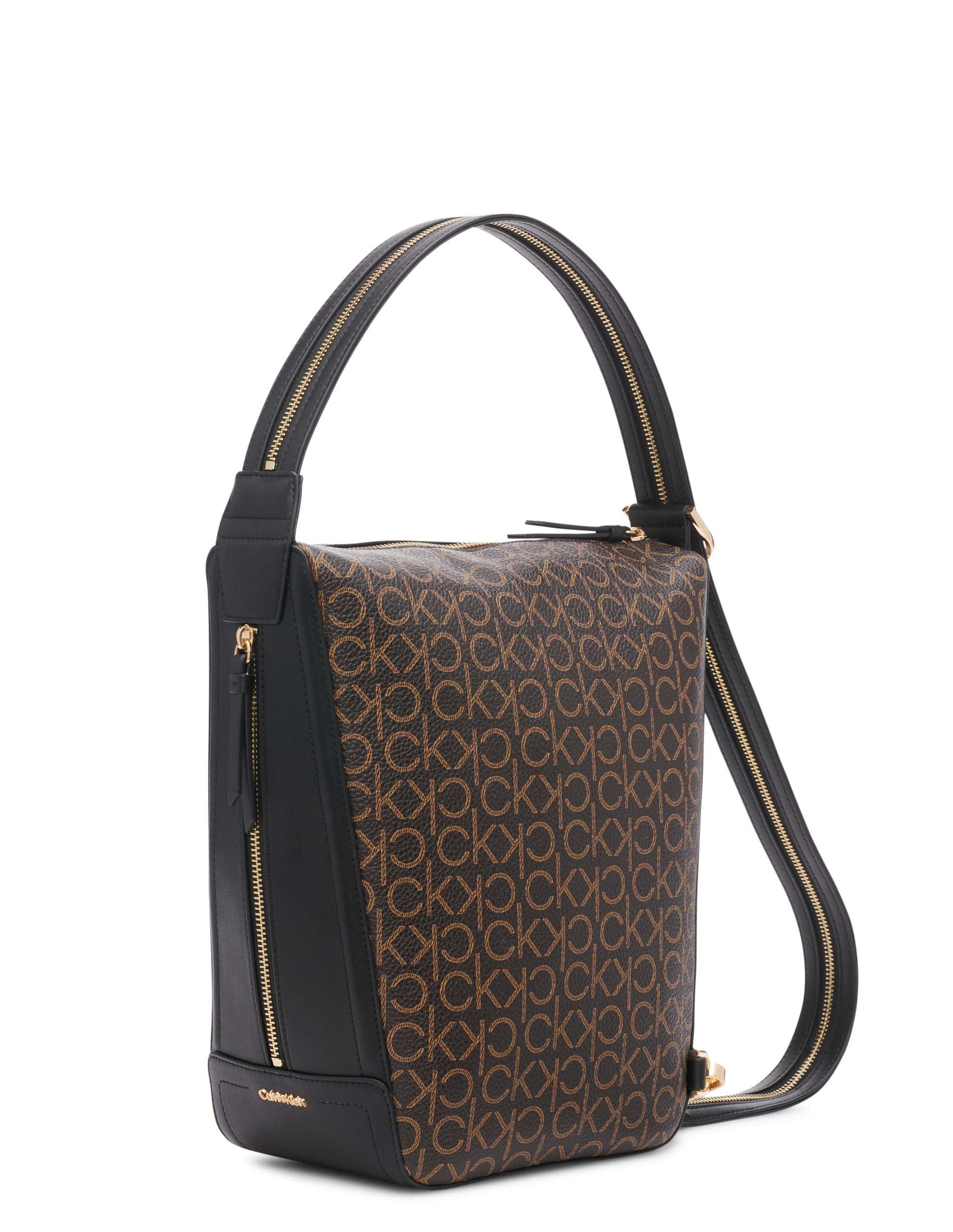 Calvin Klein Moss Convertible Sling Backpack & Hobo Shoulder Bag in Black Lyst