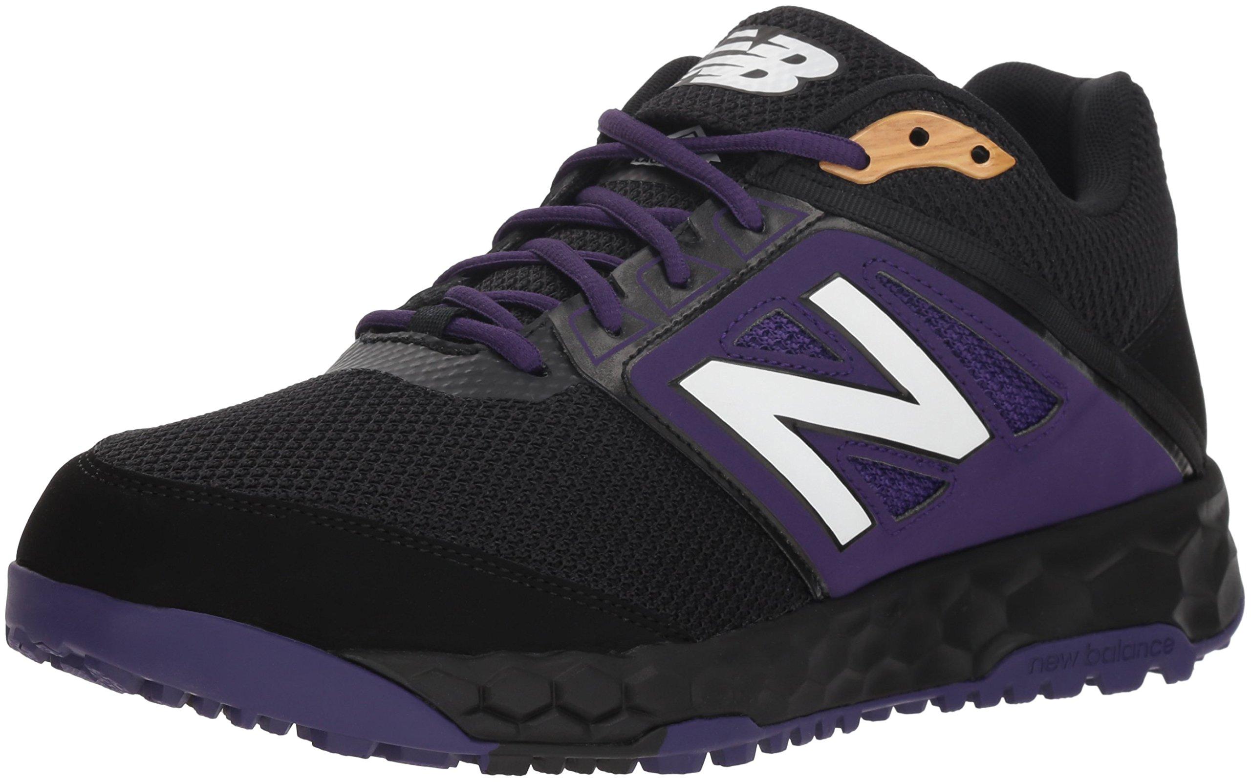 New Balance Rubber 3000 V4 Turf Baseball Shoe in Black/Purple (Black ...