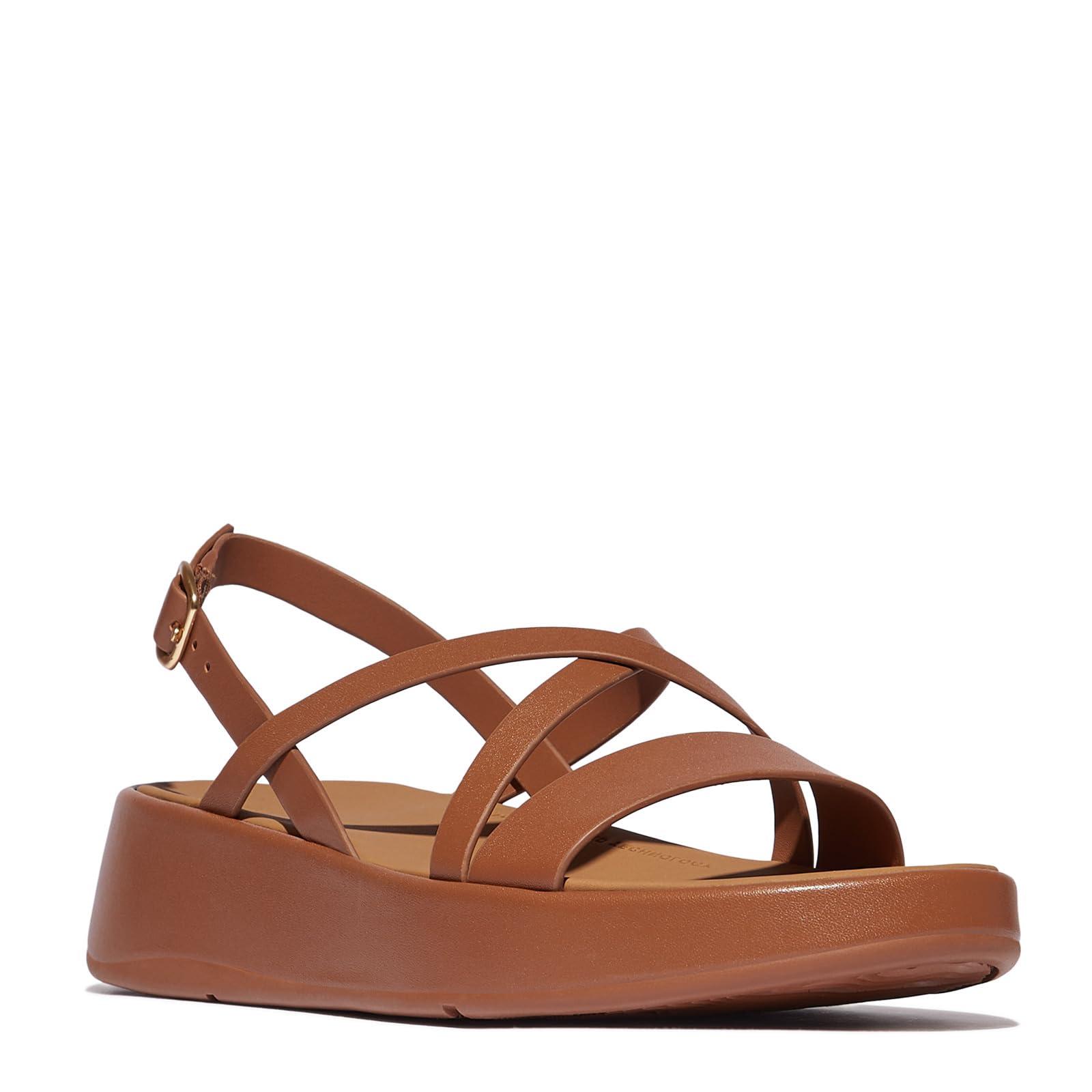 Fitflop F-mode Strappy Slingback Sandal, Deep Tan, Uk in Brown