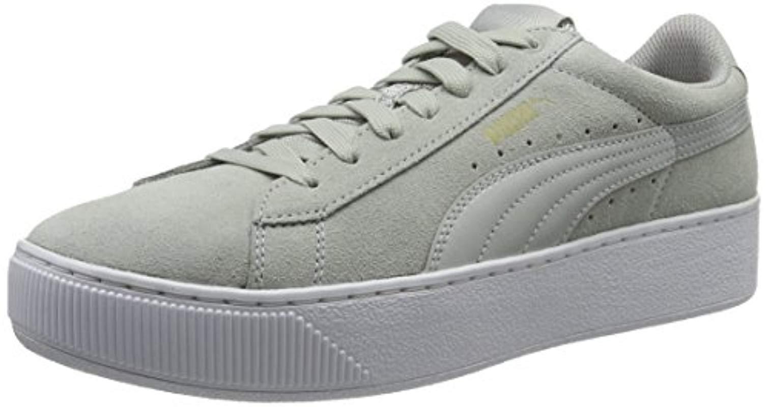 puma vikky platform gray violet