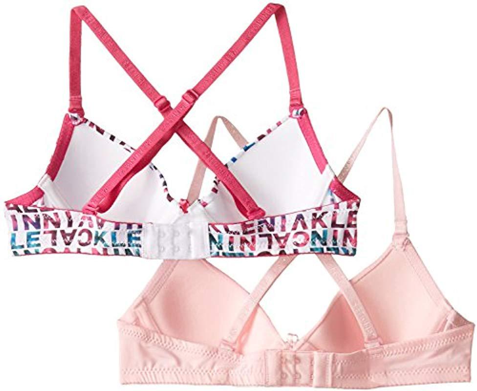 Calvin Klein Big Girls' Molded Underwire Bra (pack Of 2) in Pink | Lyst