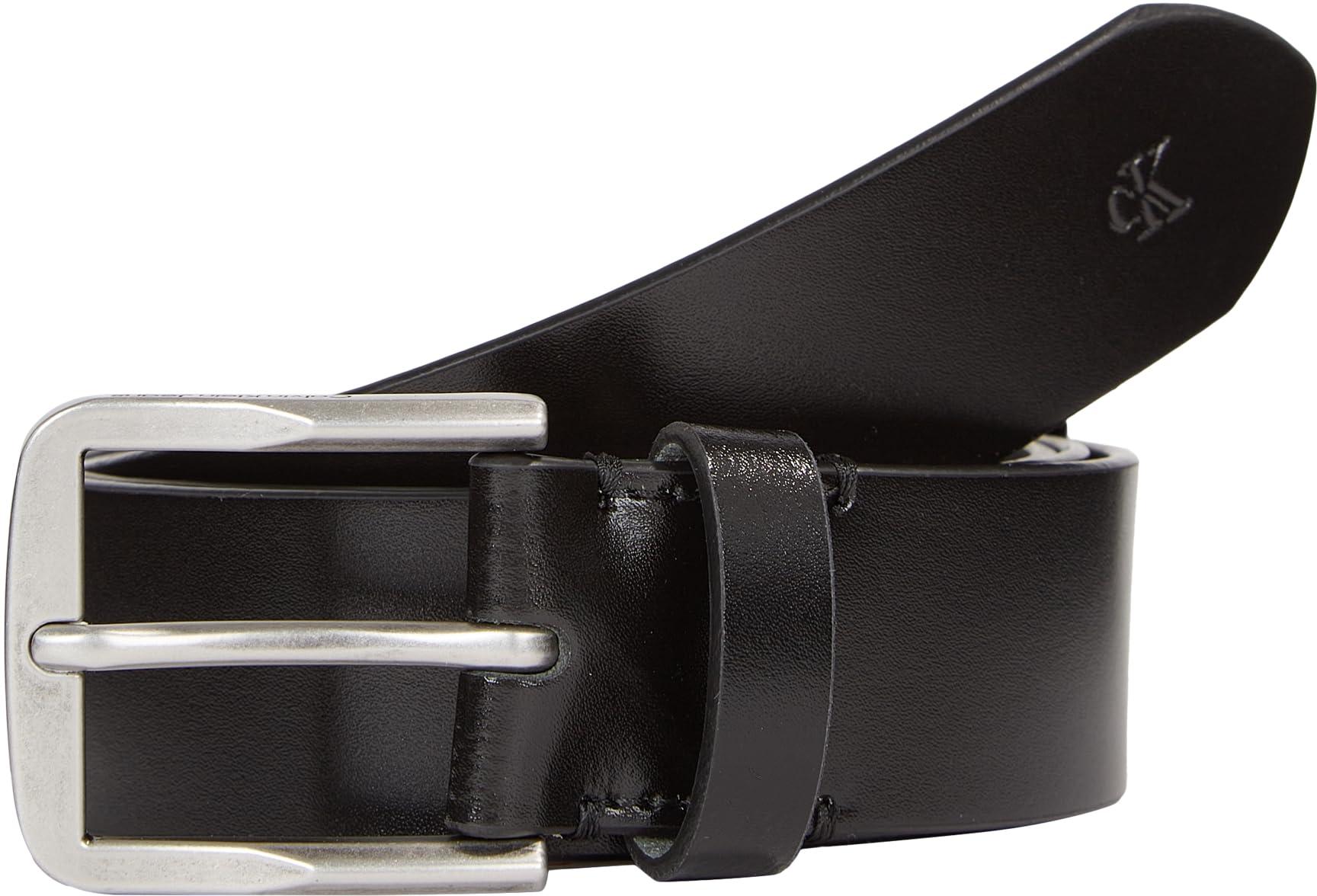 | Herren Schwarz Gürtel Classic Ledergürtel für Calvin in Lyst Klein 35mm DE Flat