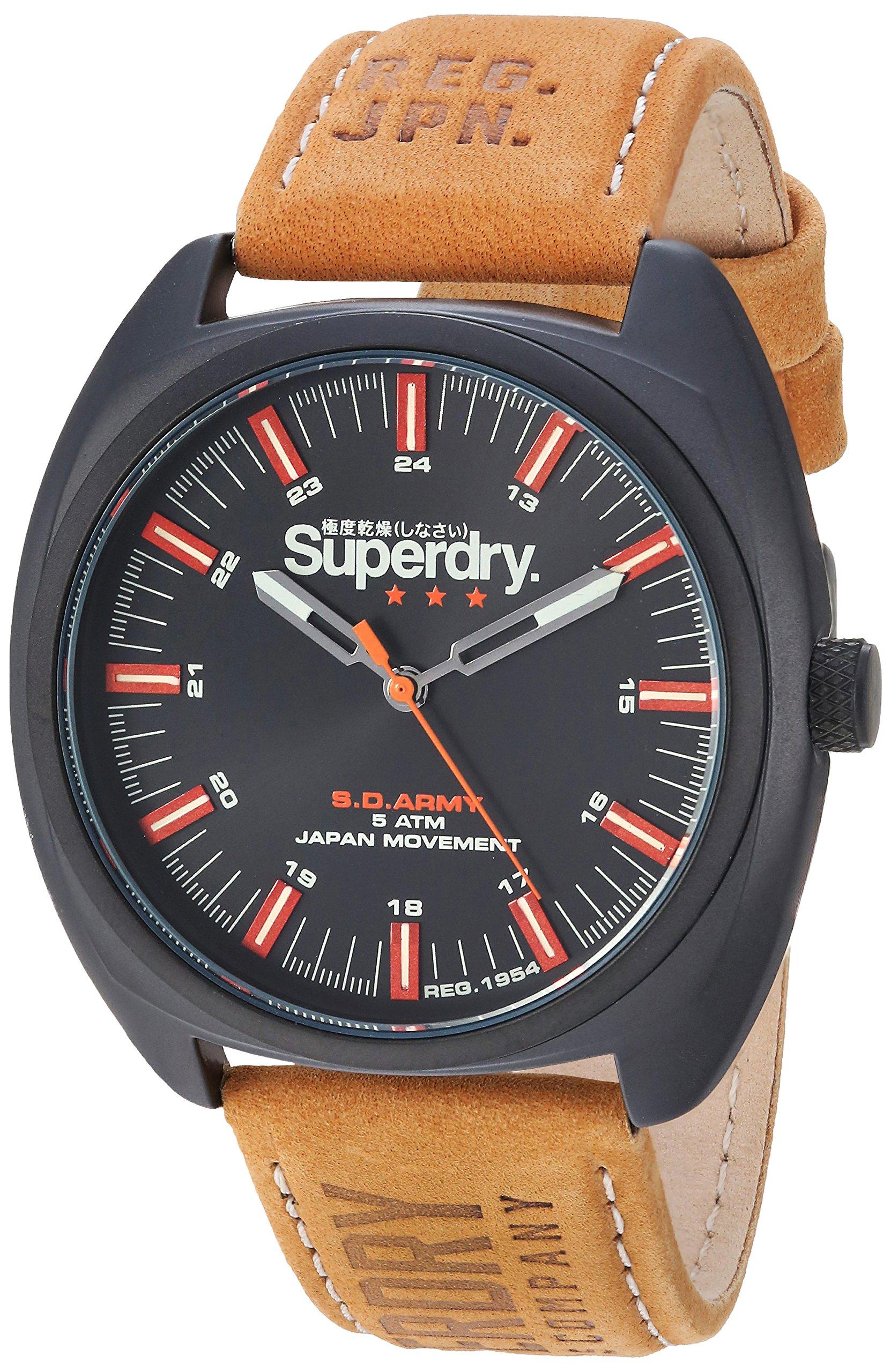 Superdry Leder Herren Analog Quarz Uhr mit Leder Armband SYG228TB in  Schwarz für Herren - Lyst
