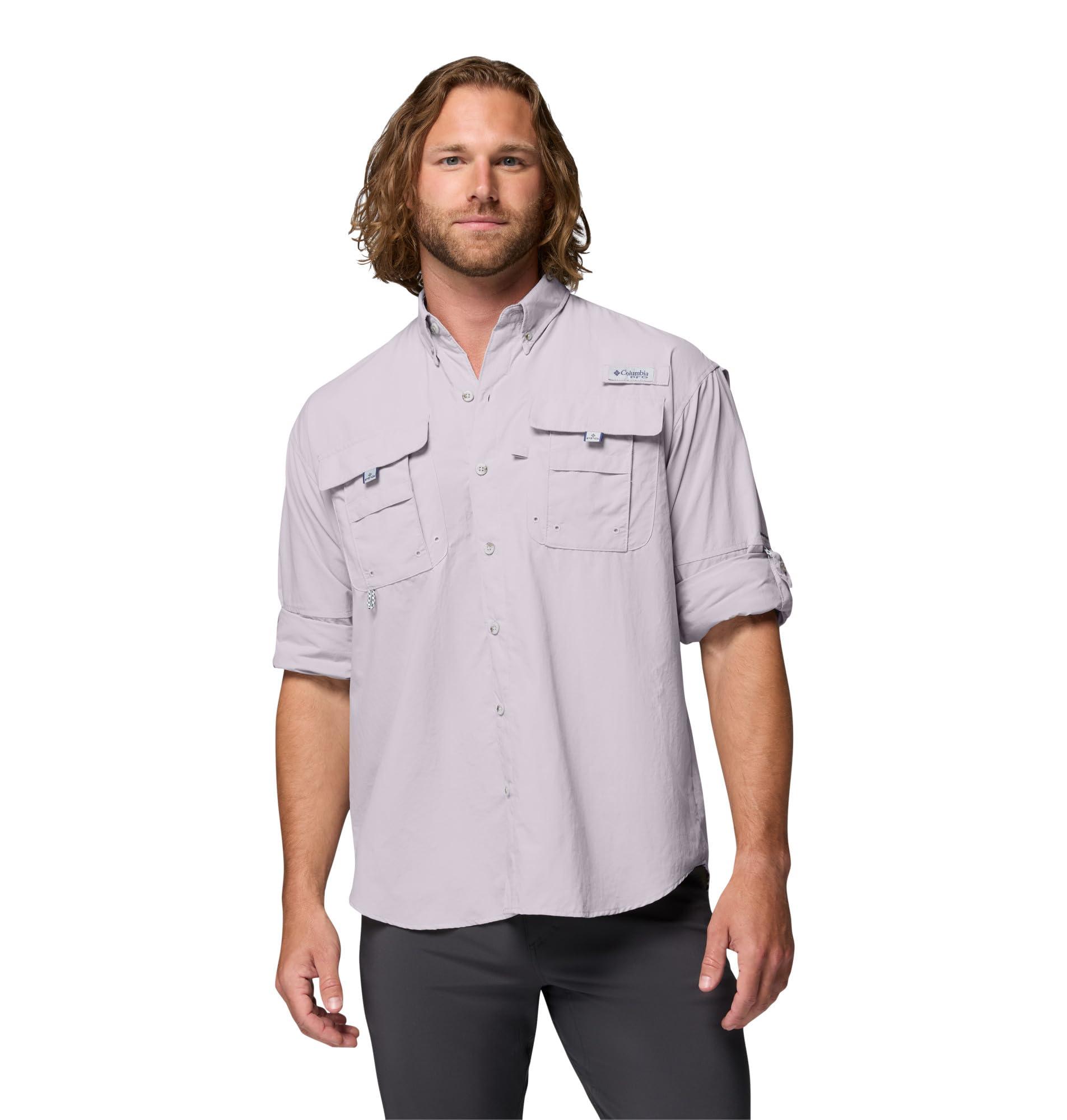 Columbia Men's PFG Bahama II Long Sleeve Fishing Shirt – UPF 30 Sun Protection, Quick-Dry (Cool Grey, Small) - View #9