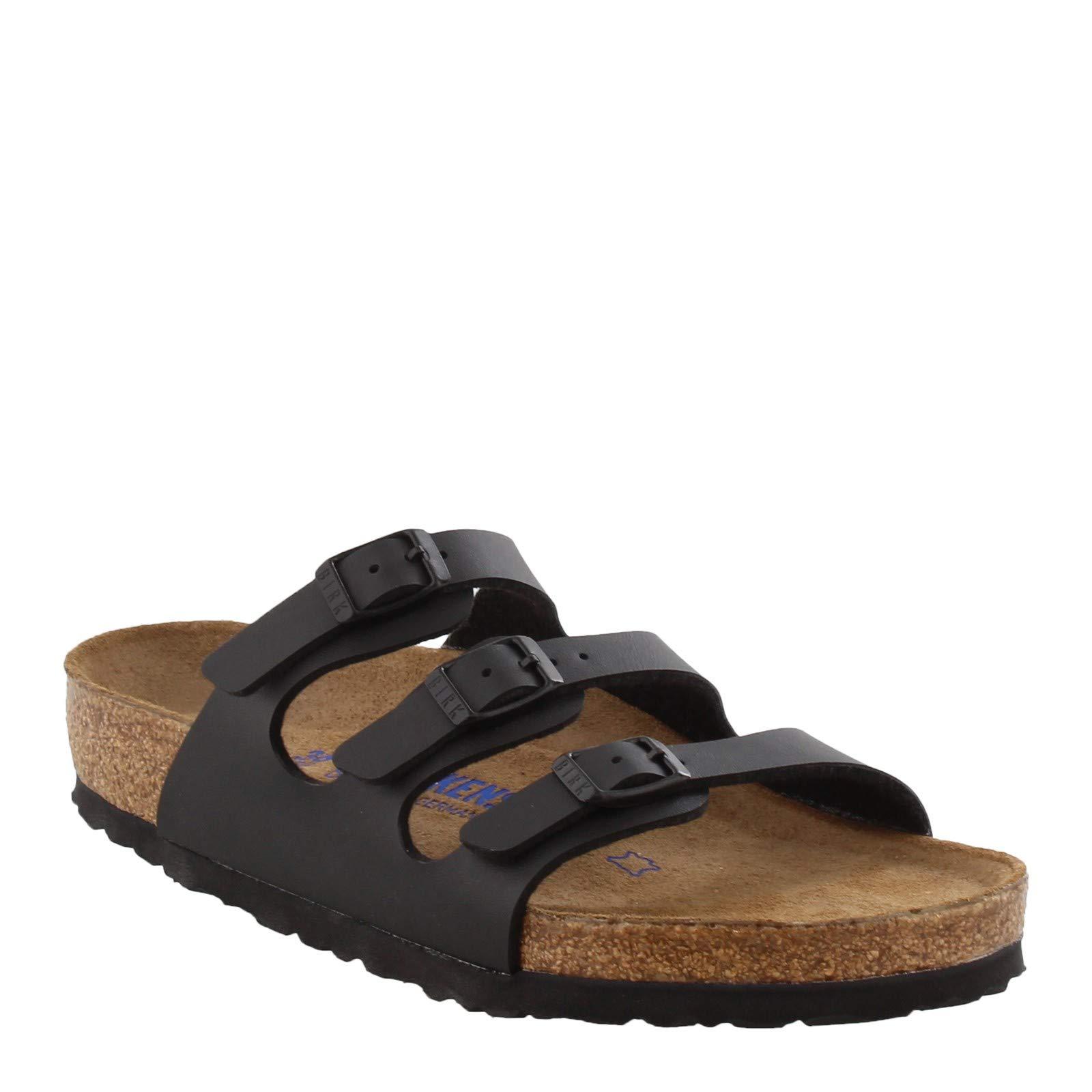 Birkenstock Florida Soft Footbed Black Oiled Leather Sandal 39 in