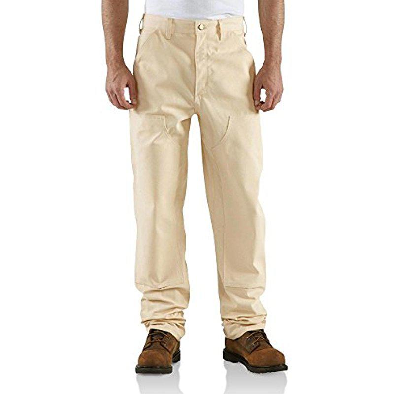 Carhartt Double Front Drill Dungaree Utility Pant B04 in Natural for Men |  Lyst