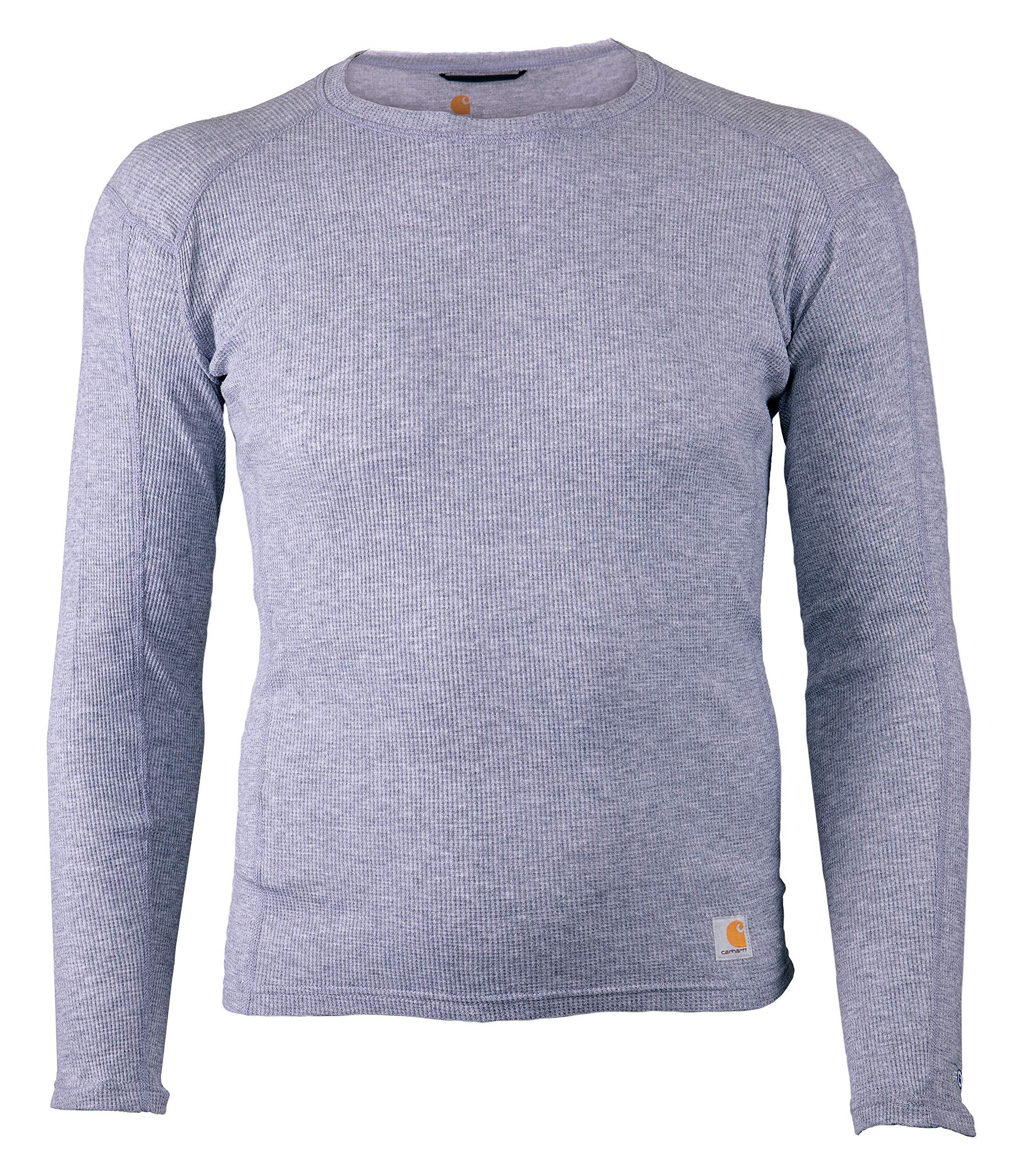 Carhartt Base Force 100% Cotton Midweight Classic Crew in Heather Grey ...
