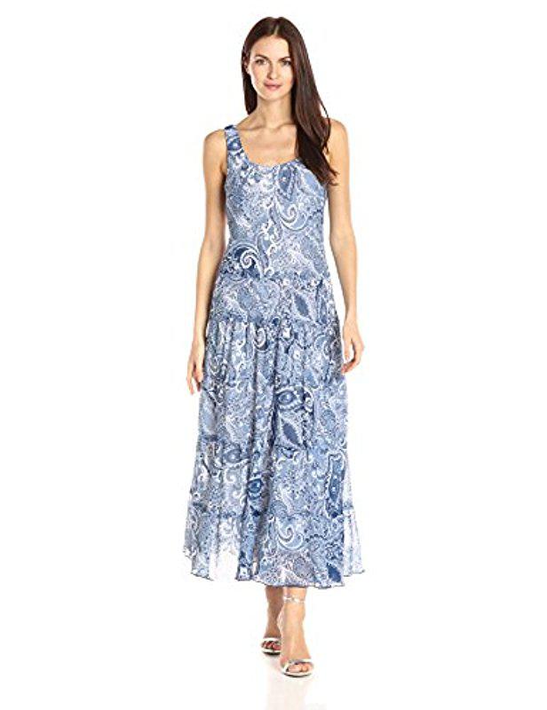 denim tiered maxi dress
