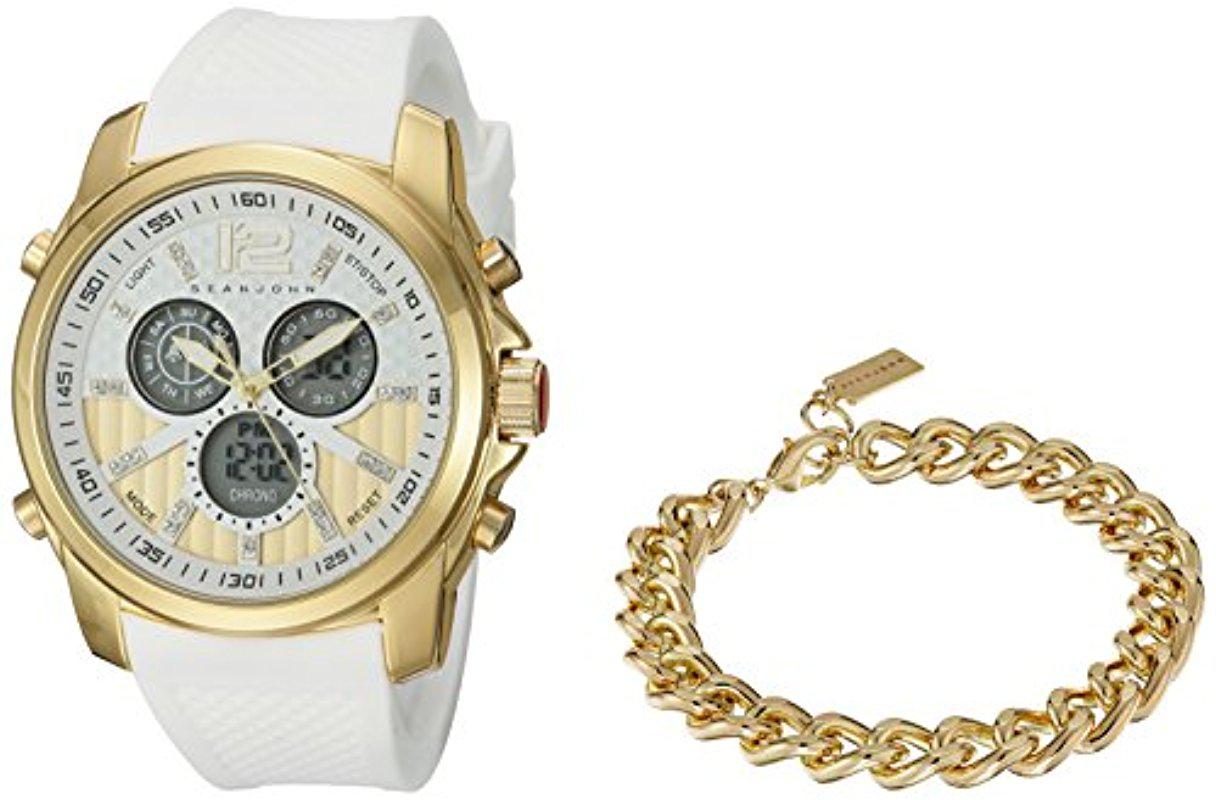 sean john gold watch