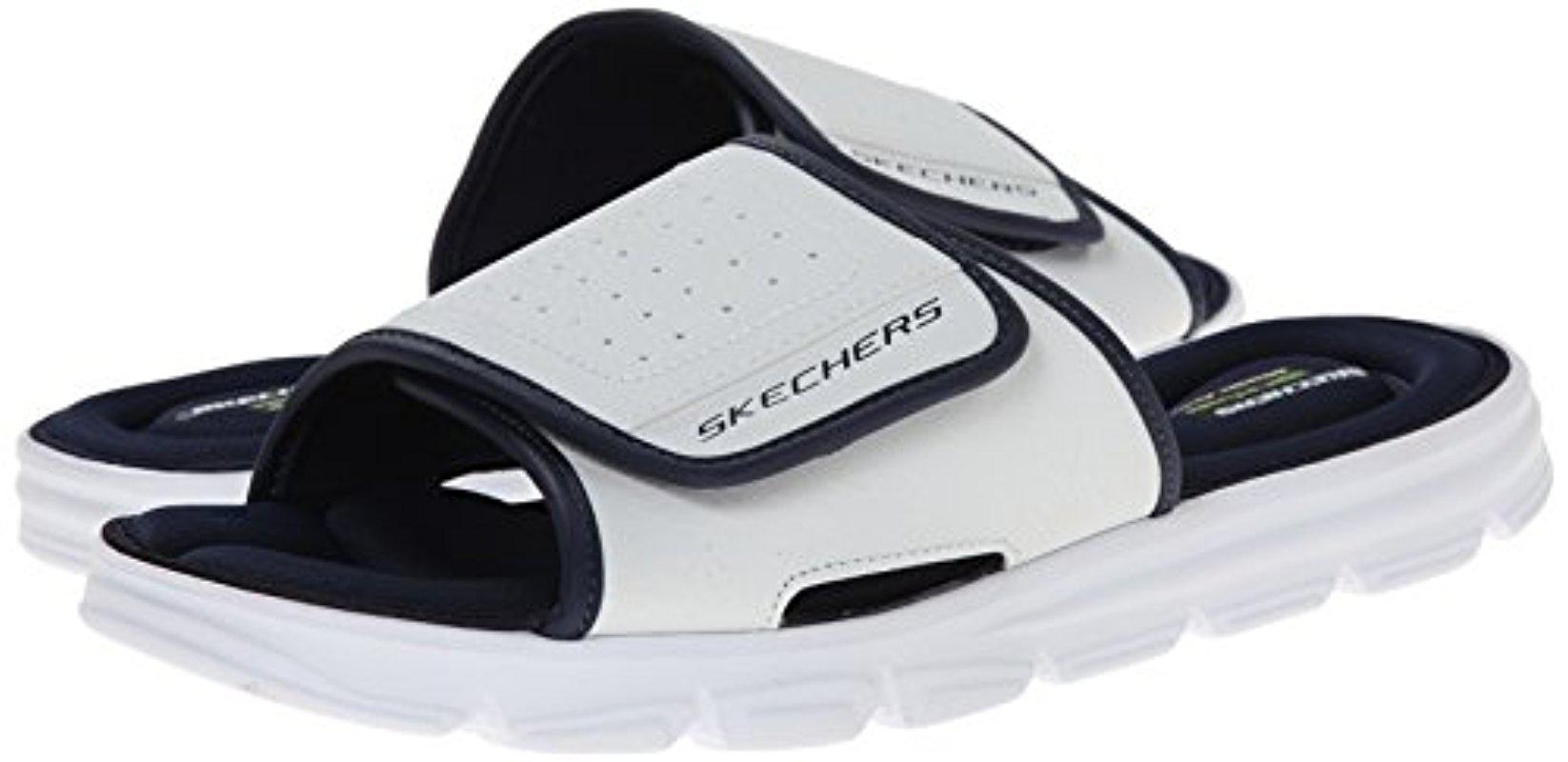 Skechers Sport Wind Swell Slide Sandal in Blue for Men | Lyst